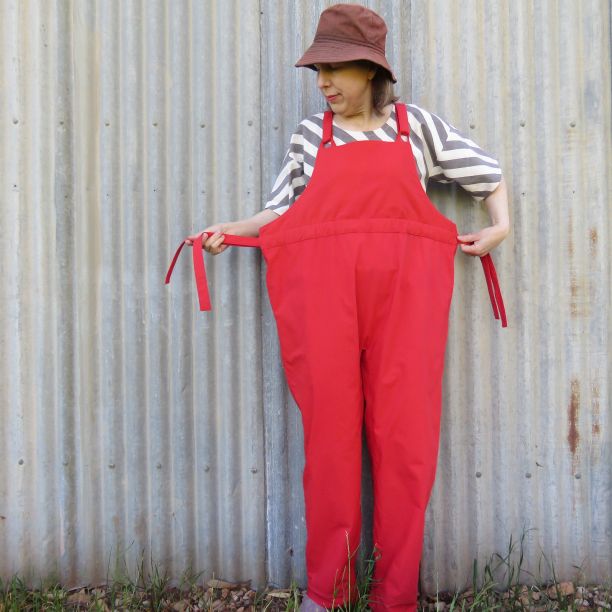 Simone overalls with side waist ties