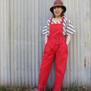 Simone overalls with pleated front
