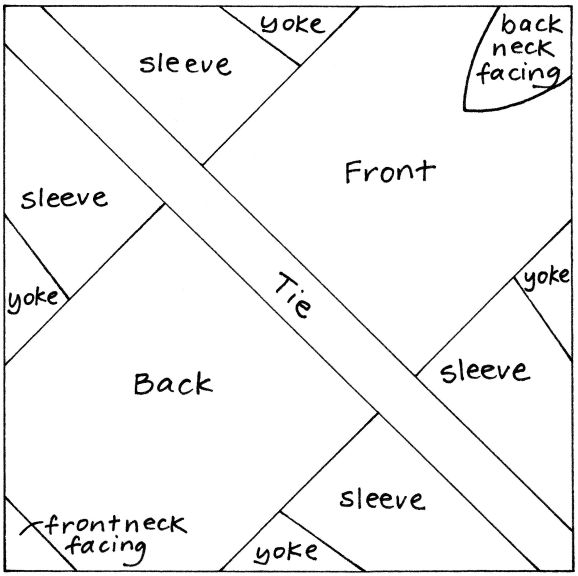 zw tie front cutting layout