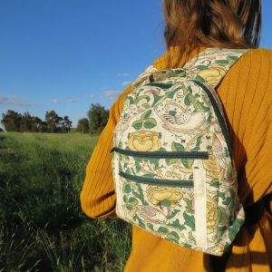 backpack made from a zero waste waist bag
