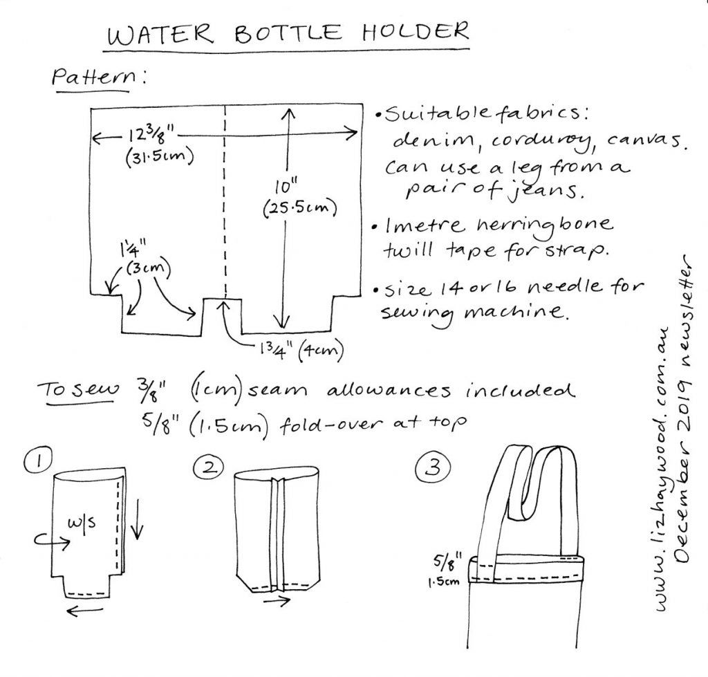 Water Bottle Holder - Free Sewing Pattern