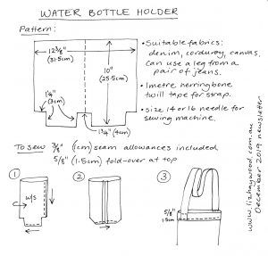 Free pattern: water bottle holder - The Craft of Clothes