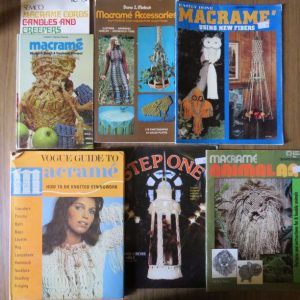 Macrame books borrowed from Tracy of Knit Spin Weave