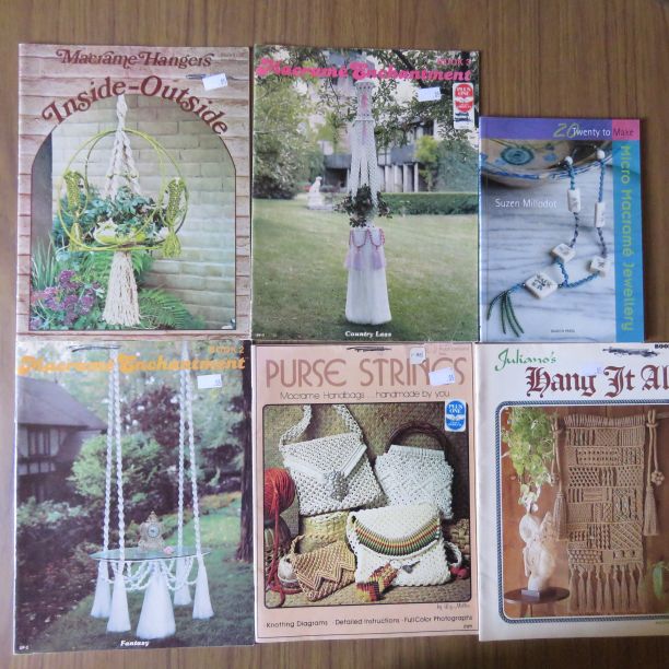 Macrame books borrowed from Tracy of Knit Spin Weave