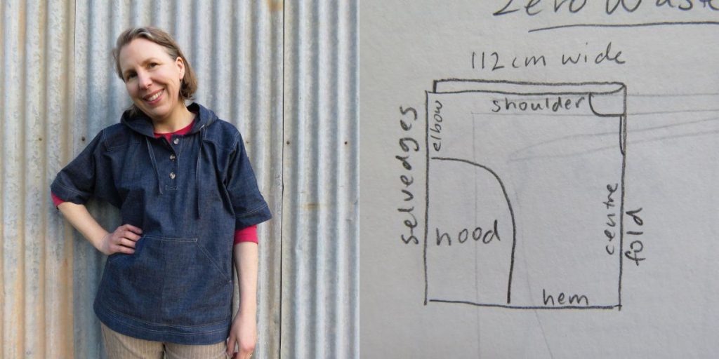 Sawyer hoodie top, from sketch to finished top