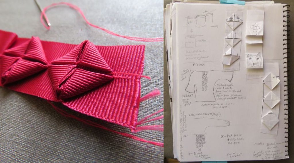 Making origami ribbon