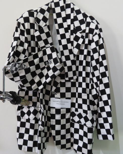 Black and white check jacket