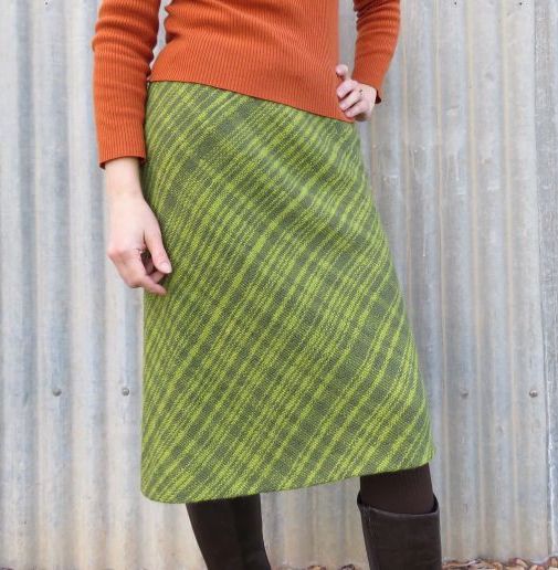 Spiral skirt - wool handwoven