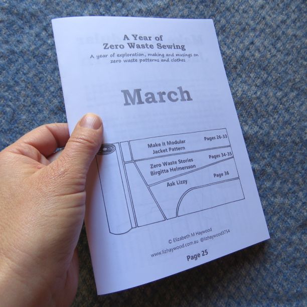 March installment of A Year of Zero Waste Sewing