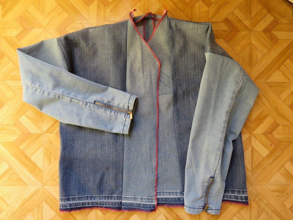 DIY: HOW TO CUT AND SEW AN OVERSIZED KIMONO JACKET WITH LONG SLEEVES. 